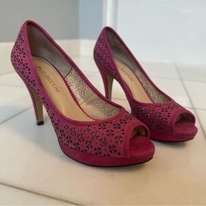 Enzo Angiolini Pink Peep-Toe Heels